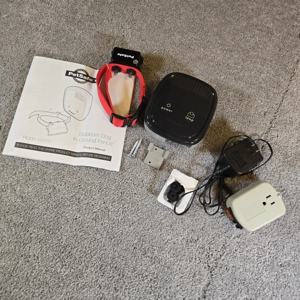 PetSafe In-Ground Stubborn Dog Fence Transmitter With Power Supply & Collar
